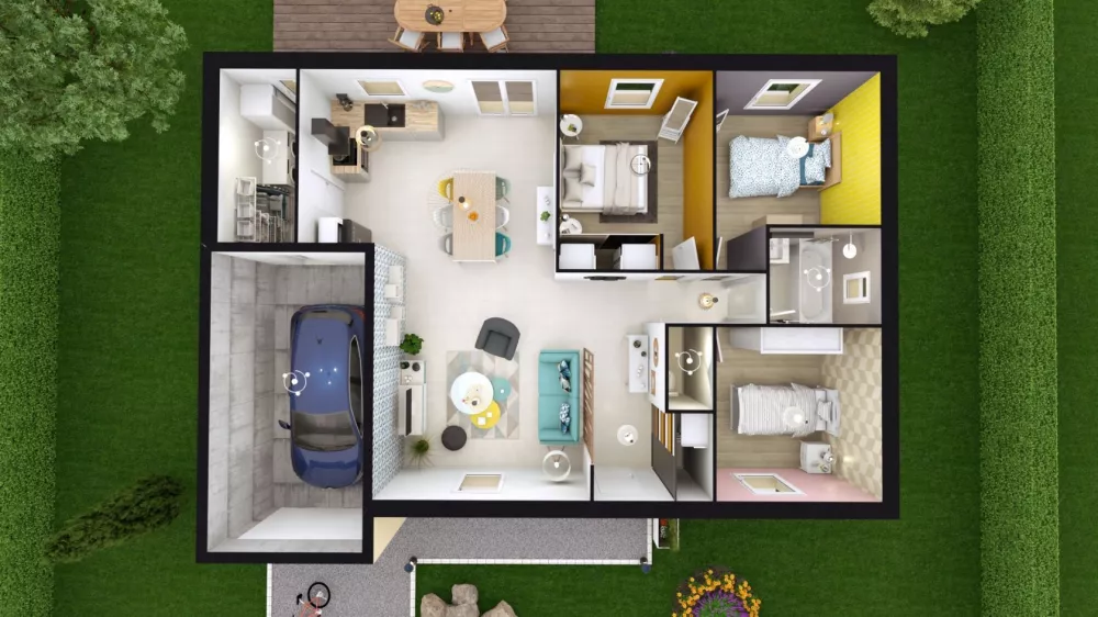 Image du modèle de maison ERICA 3G-79 - DESSUS RDC