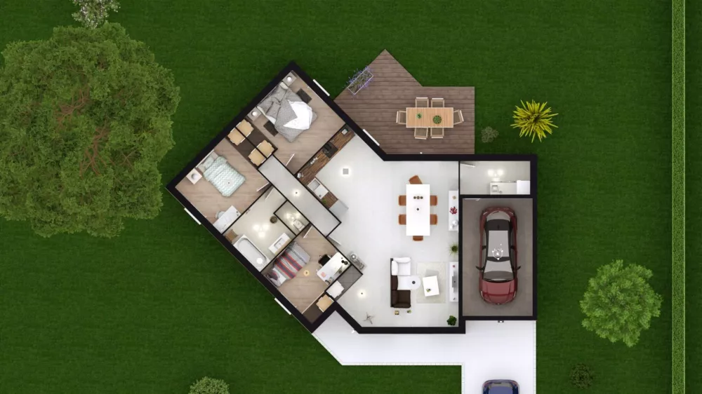 Image du modèle de maison IRIS 3G-92 - DESSUS RDC