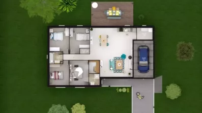 Image du modèle de maison IXORA 4G-109 - DESSUS RDC