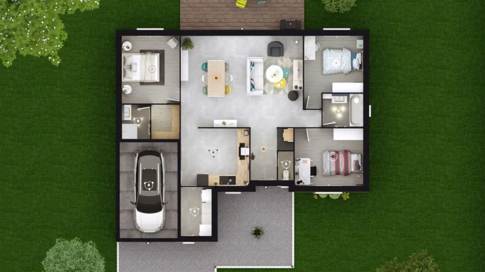 Image du modèle de maison ROSA 3G-92 - DESSUS RDC