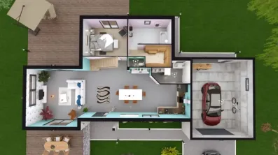 Image du modèle de maison ASARINA 5G-164 - DESSUS RDC