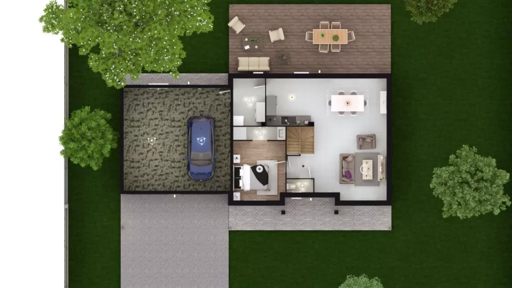 Image du modèle de maison DAPHNE 5G - 131 - DESSUS RDC