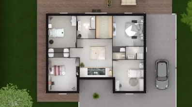 Image du modèle de maison HIBISCUS 5 - 208 - DESSUS ETAGE