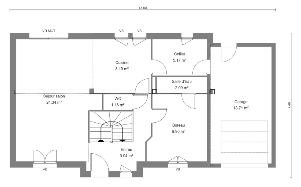 Image du modèle de maison IBERIS 7G - 139 - PLAN RDC
