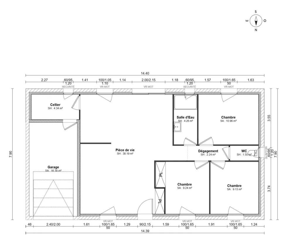 Image du modèle de maison plan 80 m²