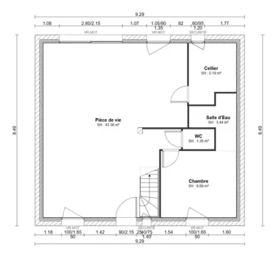 Image du modèle de maison plan rdc access 112
