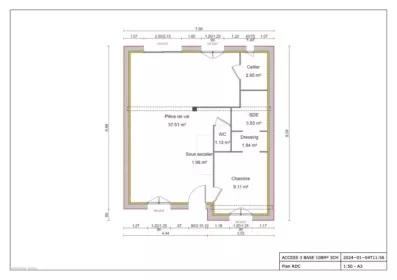 Image du modèle de maison ACCESS 3 BASE 108M² 5CH -RDC