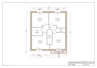Image du modèle de maison ACCESS 3 BASE 108M² 5CH - ETAGE