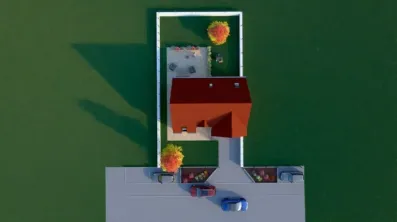 Image du modèle de maison BOISSISE TULIPA 3G-95 GI OCRE BEIGE VUE AERIENNE