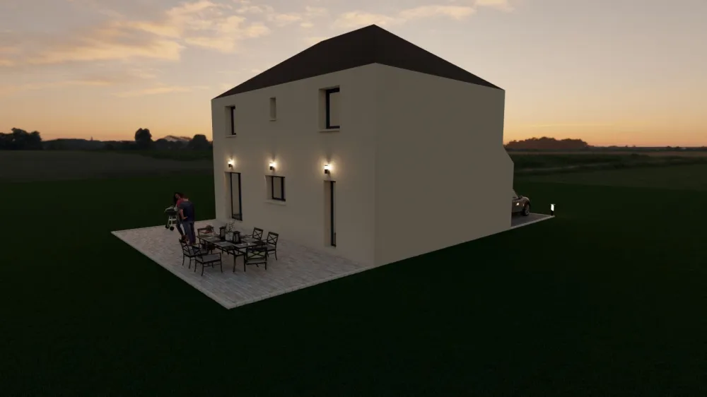 Image du modèle de maison BRUNOY FACADE AR NUIT