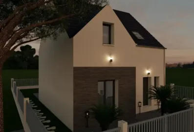 Image du modèle de maison FACADE AVANT NUIT 2