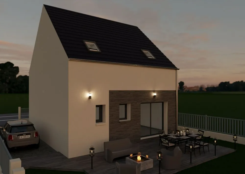 Image du modèle de maison FACADE ARRIERE NUIT 2