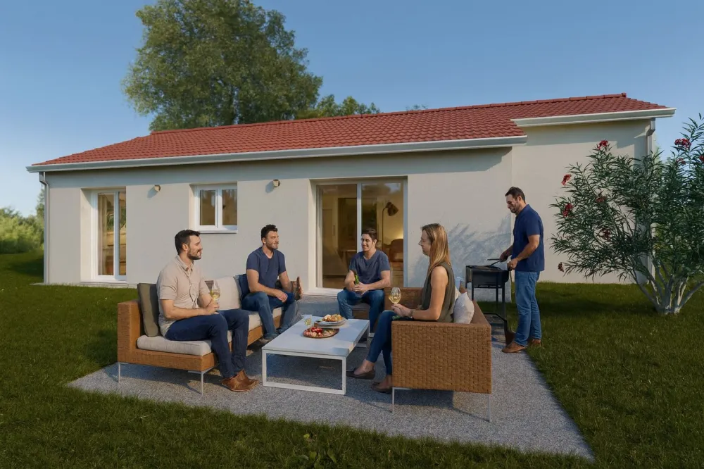 Image du modèle de maison arrière potes