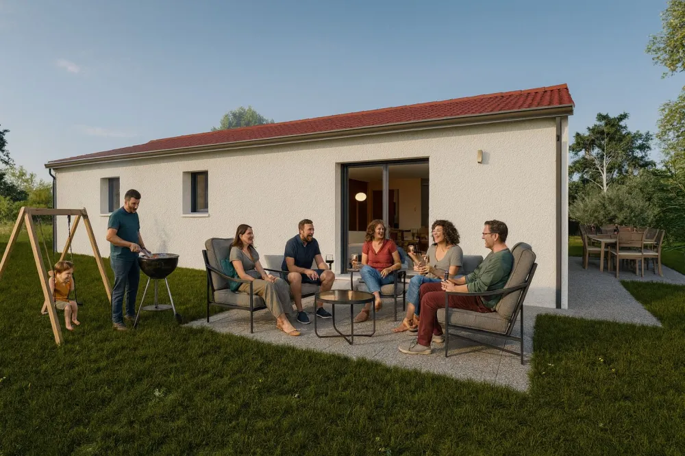 Image du modèle de maison arriere vivant 7106