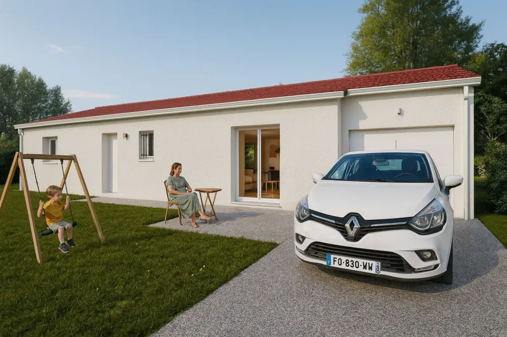 Image du modèle de maison avant vivant