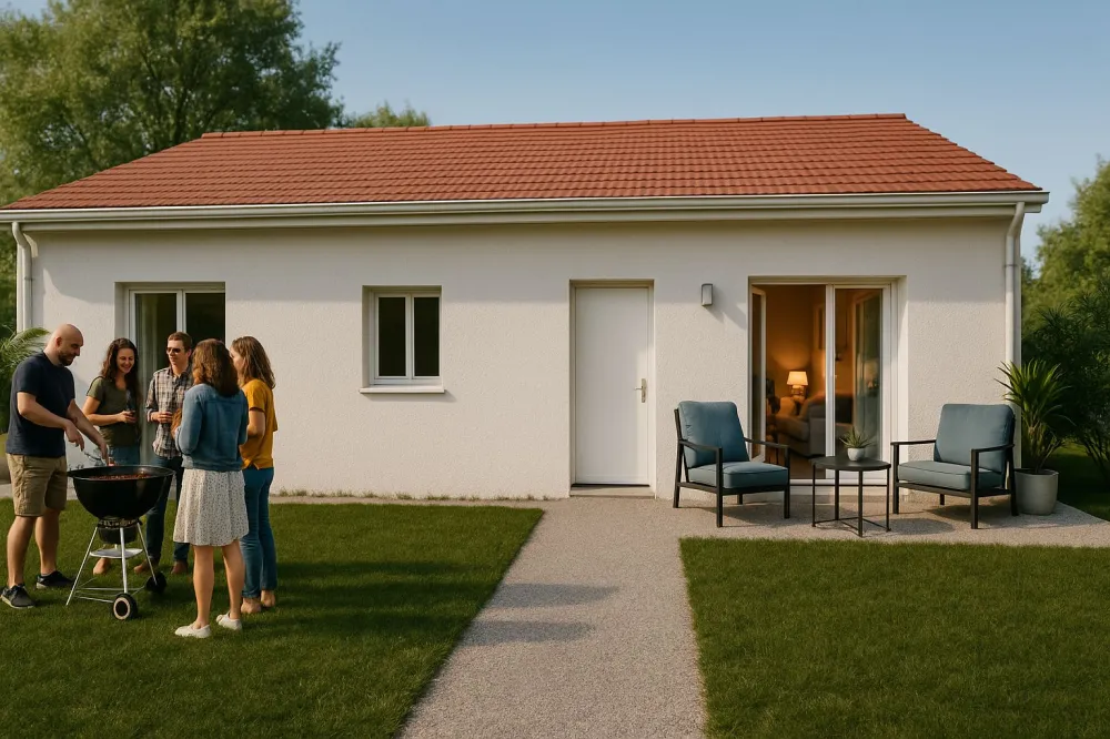 Image du modèle de maison avant vivant