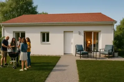 Image du modèle de maison avant vivant