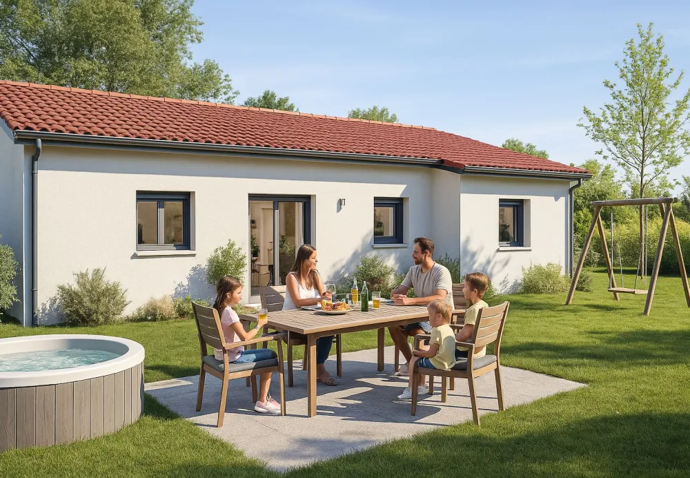 Image du modèle de maison arrière vivant