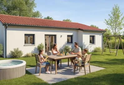 Image du modèle de maison arrière vivant