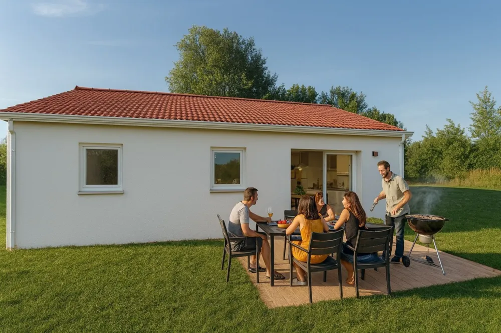 Image du modèle de maison arrière vivant