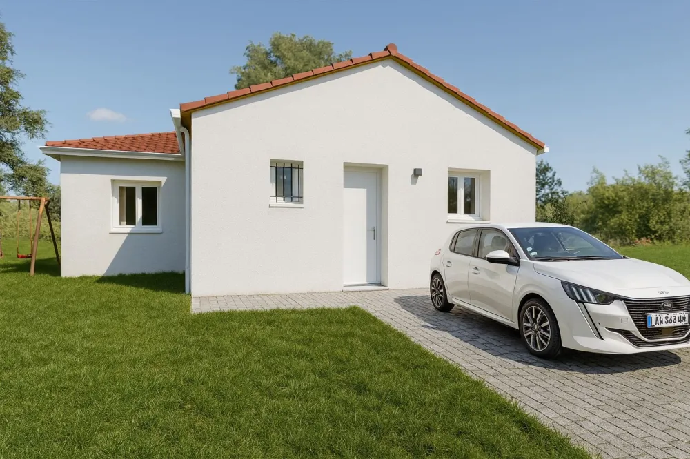 Image du modèle de maison avant blanc