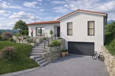 Image du modèle de maison sous sol en L moderne