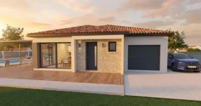 Image du modèle de maison Façade Sud - 4 IA 