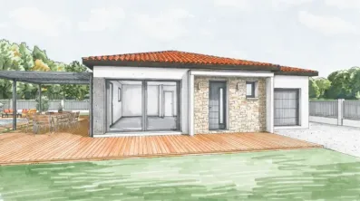 Image du modèle de maison Façade Sud - 2