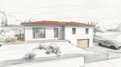 Image du modèle de maison Façade Sud SOUS SOL