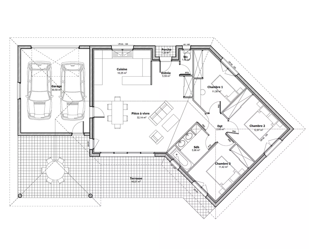 Image du modèle de maison PLAN RDC 94