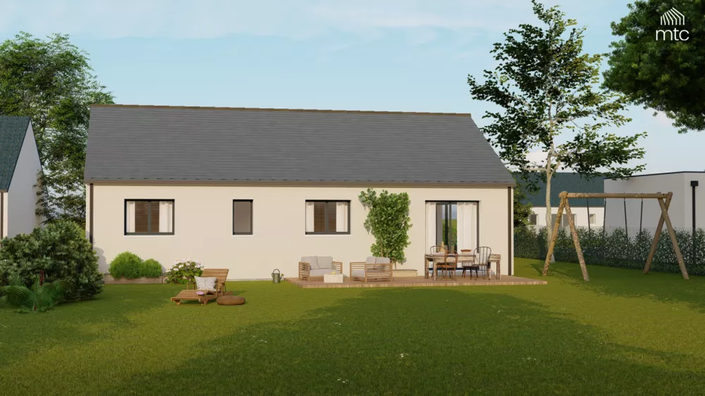 Image du modèle de maison vue jardin