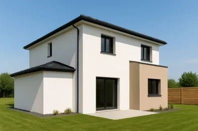 Image du modèle de maison Maison moderne et épurée en banlieue