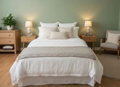 Image du modèle de maison Firefly_Gemini Flash_Genere une chambre de maison rangé vu sur le lit on doit pas voir les fenetre elle d 624480