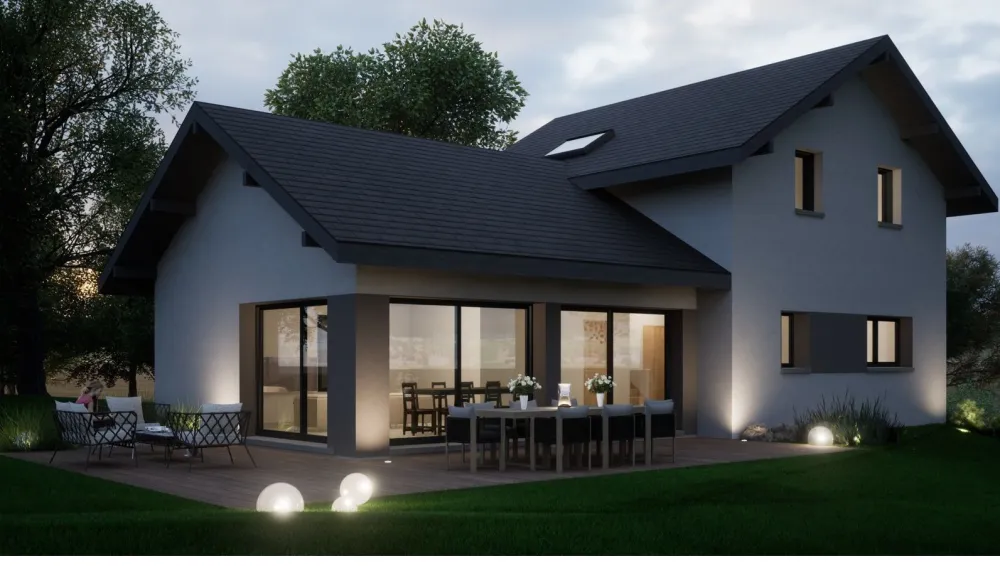 Image du modèle de maison Nuit avant