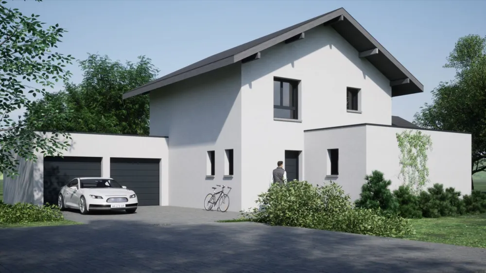 Image du modèle de maison façade entrée