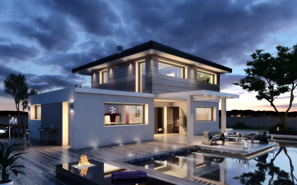 Image du modèle de maison B2 terrasse
