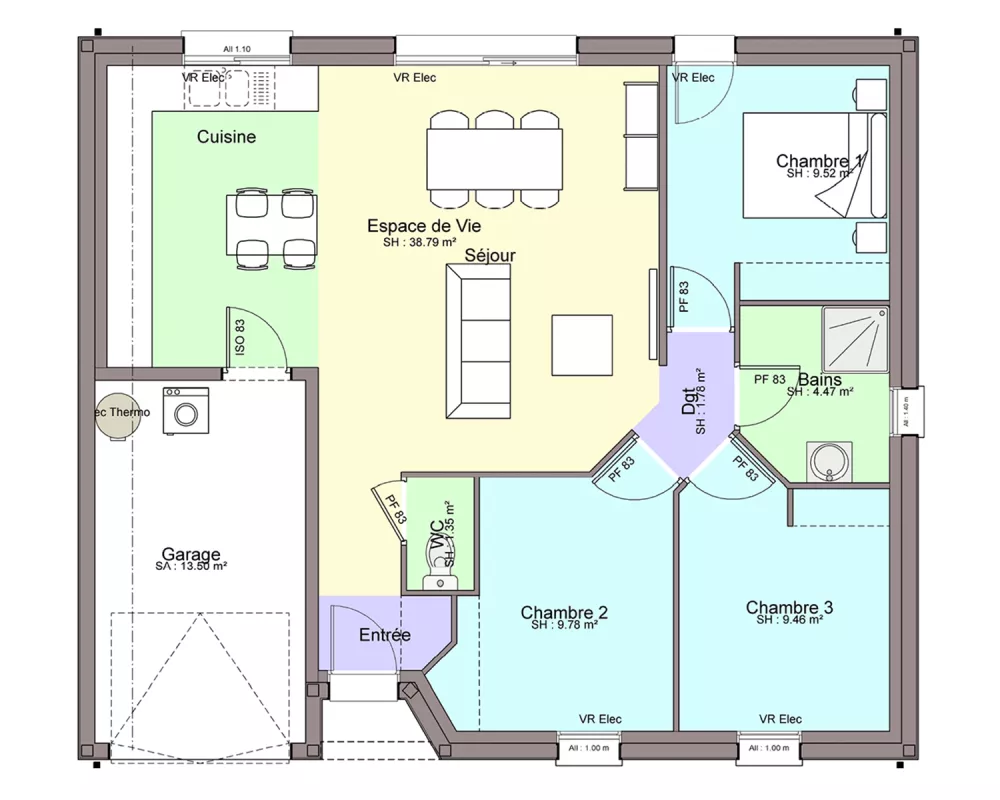 Image du modèle de maison BORA BORA 1 - RDC sans cotes