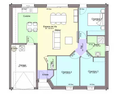 Image du modèle de maison BORA BORA 1 - RDC sans cotes