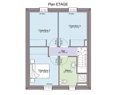 Image du modèle de maison EMERAUDE ETAGE sans cotes