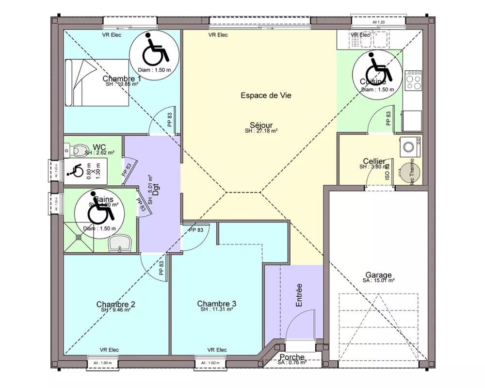 Image du modèle de maison OPALE RDC sans cotes