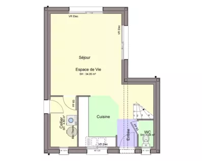Image du modèle de maison PLAN RDC JADE 2 sans cotes
