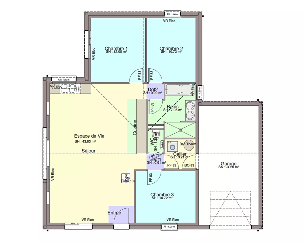 Image du modèle de maison PLAN RDC-sans cotes