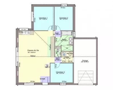 Image du modèle de maison PLAN RDC-sans cotes