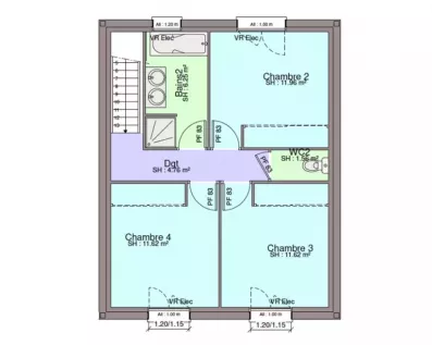 Image du modèle de maison PLAN ETAGE-sans cotes