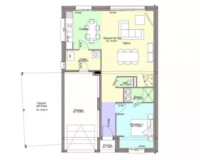 Image du modèle de maison PLAN RDC-sans cotes