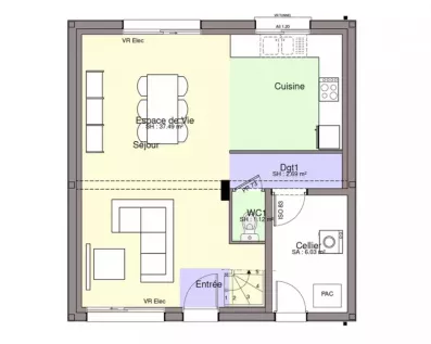 Image du modèle de maison PLAN RDC-sans cotes