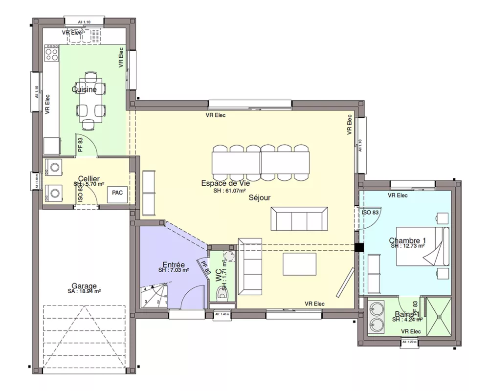 Image du modèle de maison PLAN RDC-sans cotes