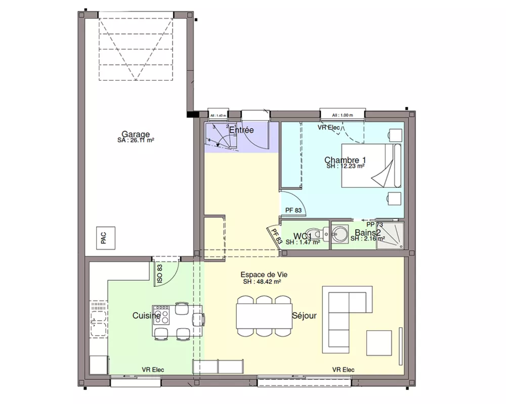 Image du modèle de maison PLAN RDC-sans cotes