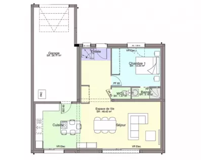Image du modèle de maison PLAN RDC-sans cotes