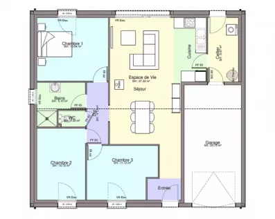 Image du modèle de maison PLAN RDC-sans cotes